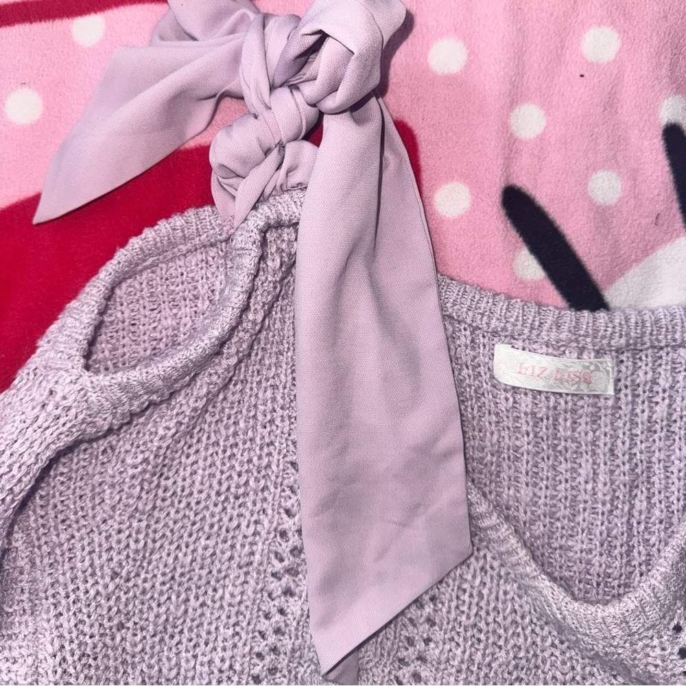 Liz Lisa Cold Shoulder Sweater - Picture 2 of 4